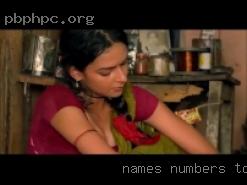 names numbers to horny girl